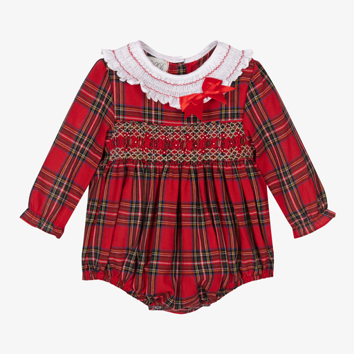 Beau KiD-Baby Girls Red Tartan Shortie | Childrensalon Outlet