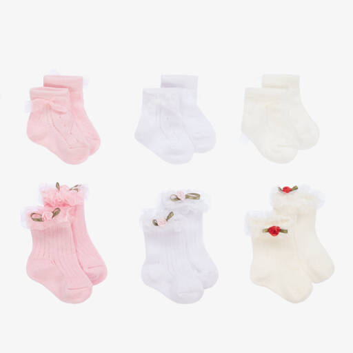 Beau KiD-جوارب قطن للمولودات (عدد 6) | Childrensalon Outlet