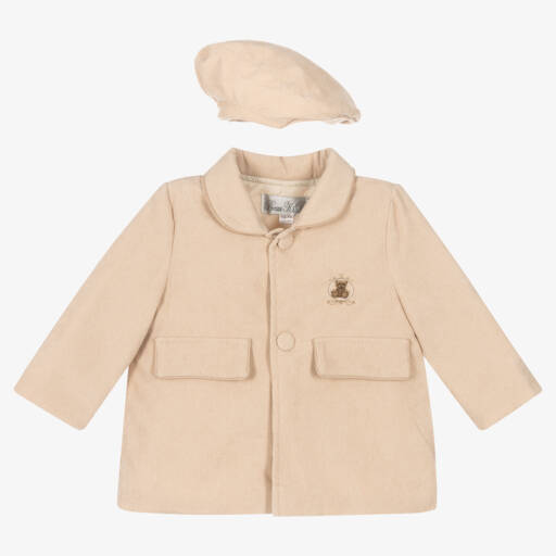 Beau KiD-Бежевый вельветовый комплект пальто для мальчиков | Childrensalon Outlet