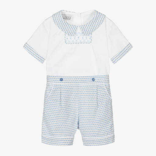 Beau KiD-Boys Classic Blue & White Set | Childrensalon Outlet