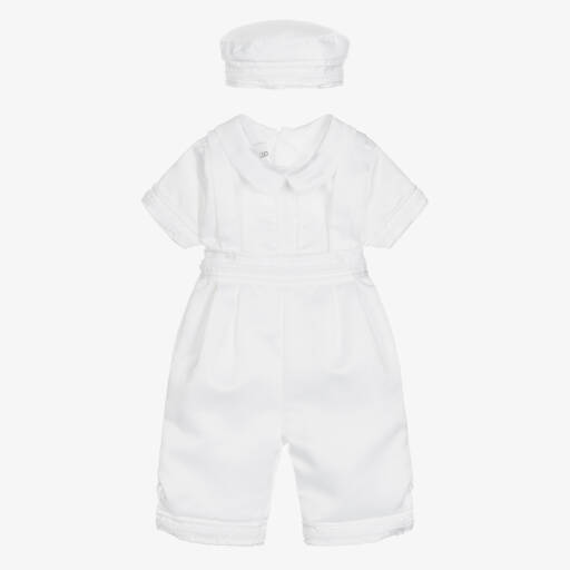 Beau KiD-Boys Classic White Shorts Ensemble | Childrensalon Outlet