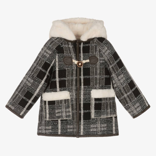 Beau KiD-Boys Hooded Check Coat | Childrensalon Outlet