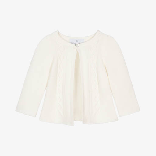 Beau KiD-Boys Ivory Soft Cotton Knit Cardigan | Childrensalon Outlet