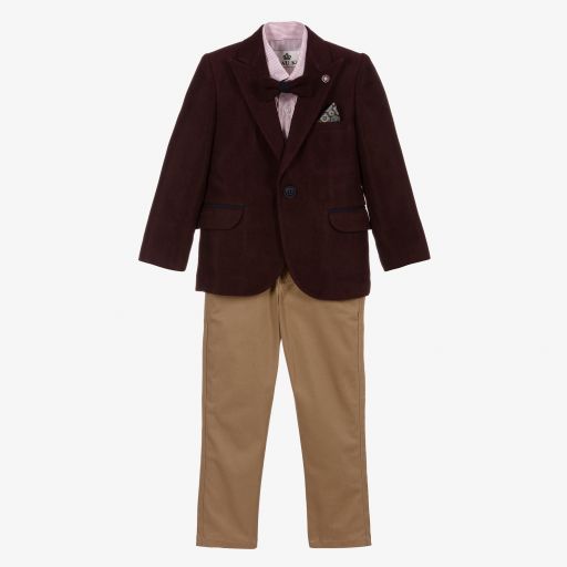 Beau KiD-Бордово-бежевый костюм | Childrensalon Outlet