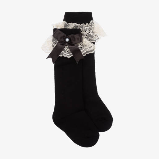 Beau KiD-Элегантные черные кружевные носки для девочек | Childrensalon Outlet
