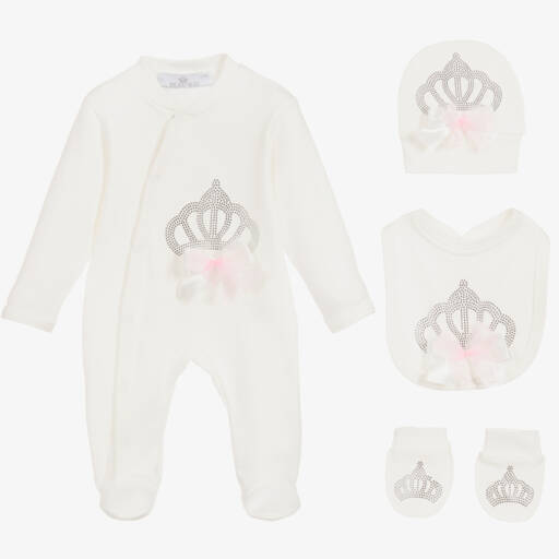 Beau KiD-Кремовый хлопковый комплект для малышей девочек | Childrensalon Outlet