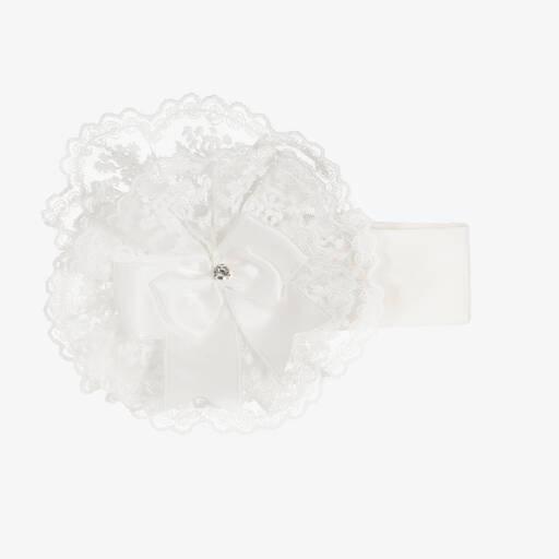 Beau KiD-Girls Ivory Lace Headband | Childrensalon Outlet