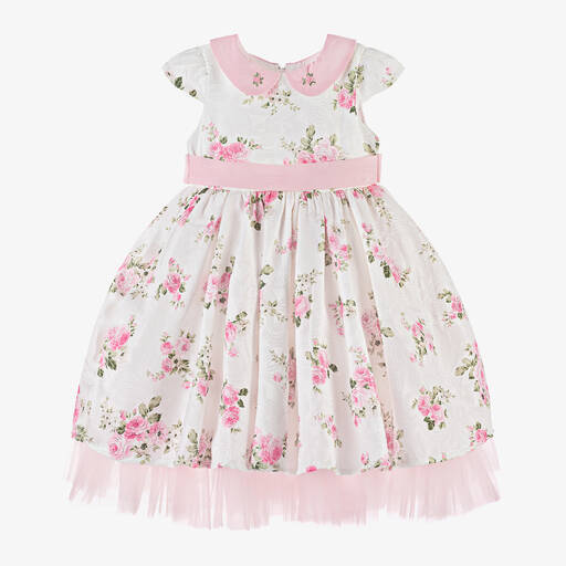 Beau KiD-Girls Ivory & Pink Floral Dress | Childrensalon Outlet