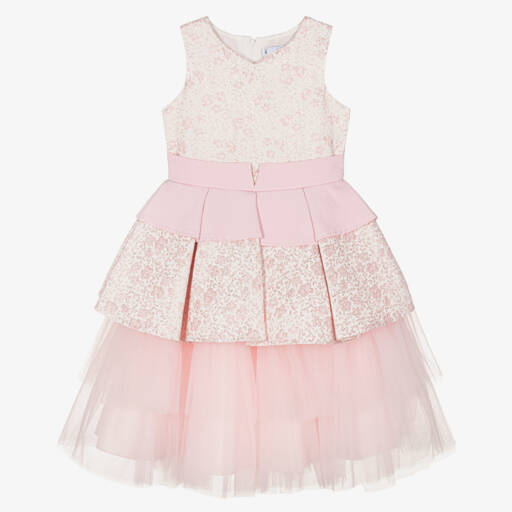 Beau KiD-Girls Pink Jacquard Dress | Childrensalon Outlet