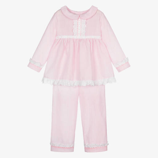 Beau KiD-Ночная одежда из хлопка с оборками розовая для девочек | Childrensalon Outlet