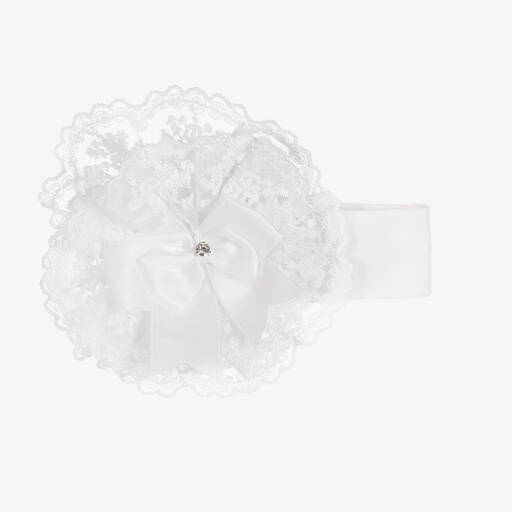 Beau KiD-Girls White Lace Headband | Childrensalon Outlet