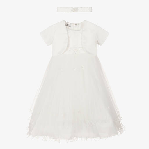 Beau KiD-Ivory Satin & Tulle Dress | Childrensalon Outlet