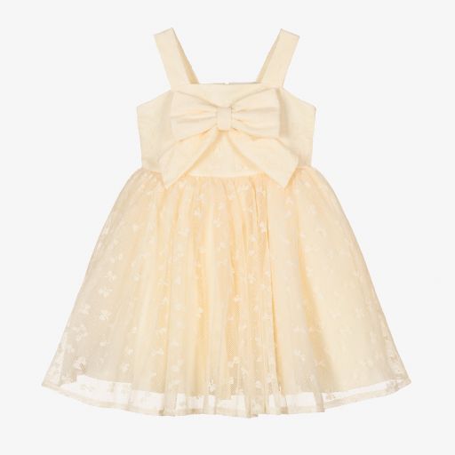 Beau KiD-Ivory Tulle Bow Dress | Childrensalon Outlet