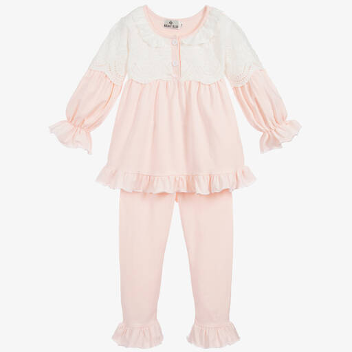 Beau KiD-Pink Cotton Jersey Pyjamas | Childrensalon Outlet