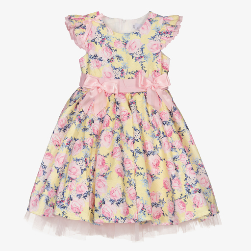 Beau KiD-Yellow & Pink Floral Dress | Childrensalon Outlet