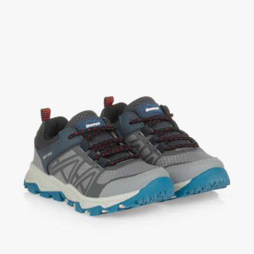 Beppi-Boys Grey Lace-Up Sneakers | Childrensalon Outlet
