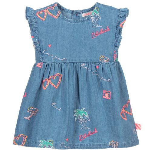 Billieblush-Baby Girls Blue Chambray Dress | Childrensalon Outlet