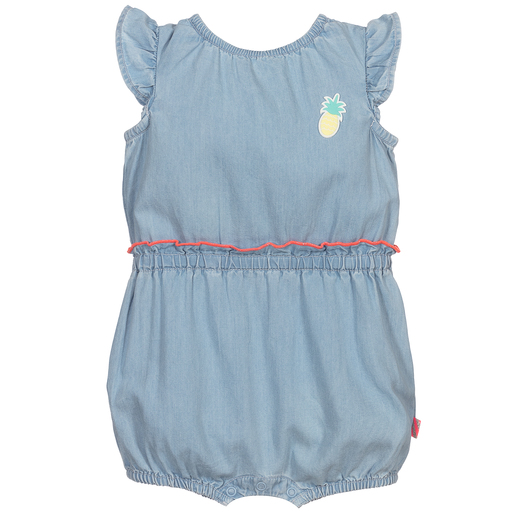 Billieblush-Blue Chambray Baby Shortie | Childrensalon Outlet