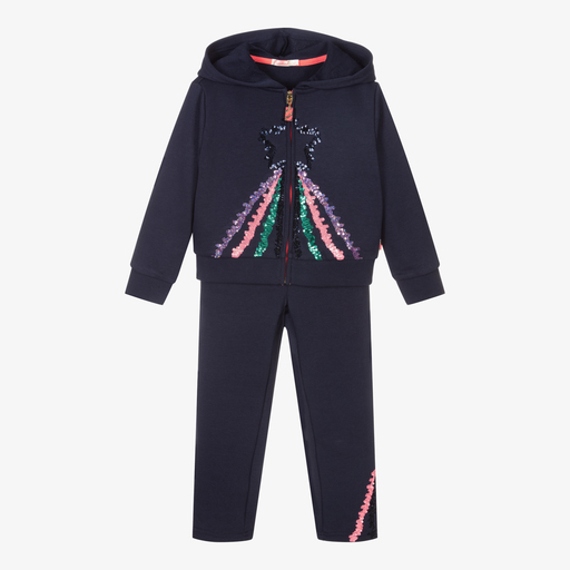 Billieblush-Blue Sequinned Star Tracksuit | Childrensalon Outlet