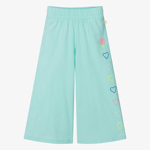 Billieblush-Girls Aqua Blue Cotton Trousers | Childrensalon Outlet