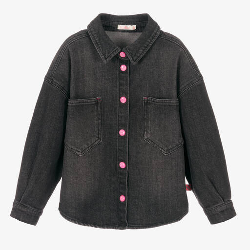 Billieblush-Girls Black Denim Shirt | Childrensalon Outlet