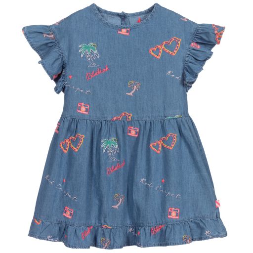 Billieblush-Girls Blue Chambray Dress | Childrensalon Outlet
