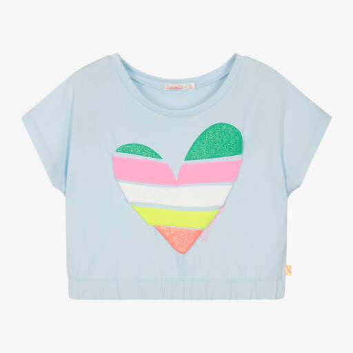 Billieblush-Футболка с синим сердечком для девочек | Childrensalon Outlet