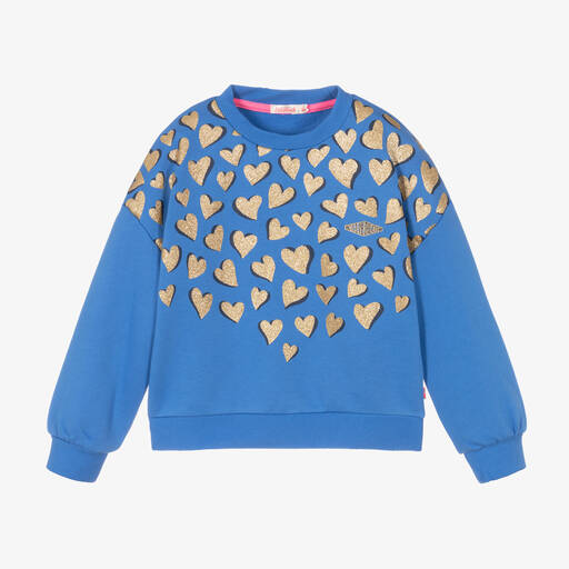 Billieblush-سويتشيرت قطن لون أزرق للبنات | Childrensalon Outlet
