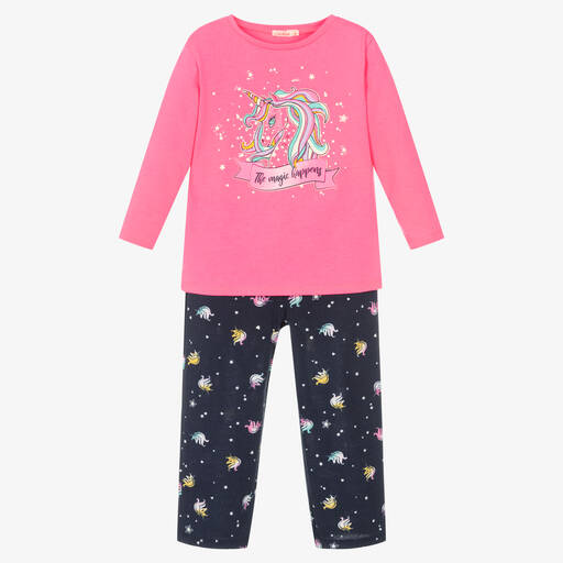 Billieblush-Schlafanzug in Blau und Rosa (M) | Childrensalon Outlet