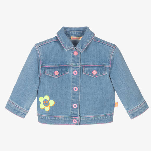 Billieblush-Girls Blue Sparkly Denim Jacket | Childrensalon Outlet