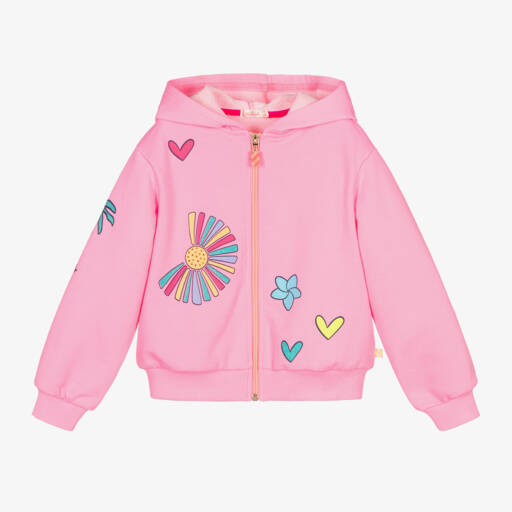 Billieblush-Толстовка на молнии с принтом для девочек в розовом цвете | Childrensalon Outlet