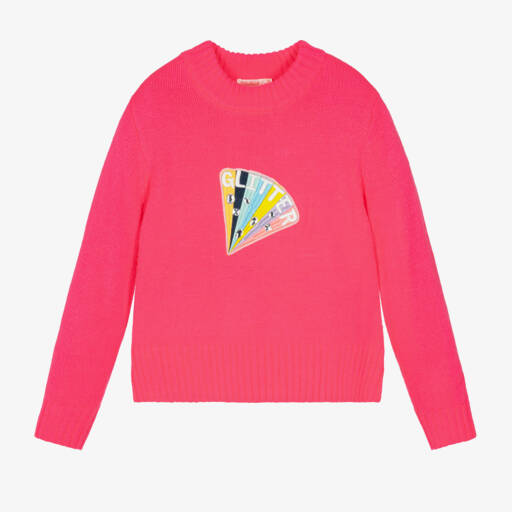 Billieblush-Girls Bright Pink Knit Jumper | Childrensalon Outlet