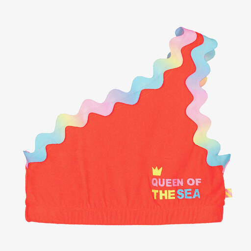 Billieblush-Girls Coral Orange One Shoulder Top | Childrensalon Outlet