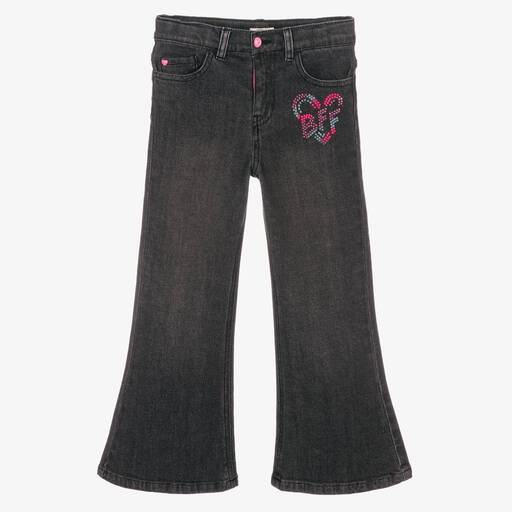 Billieblush-Girls Flared Black Denim Jeans | Childrensalon Outlet