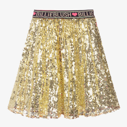 Billieblush-Jupe dorée à sequins Fille | Childrensalon Outlet