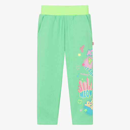 Billieblush-Girls Green Cotton DC Joggers | Childrensalon Outlet