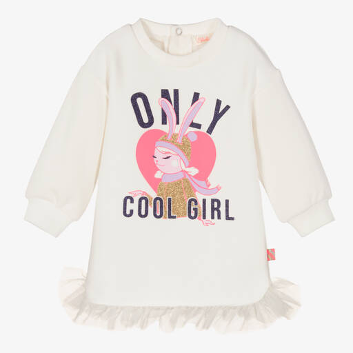 Billieblush-Girls Ivory Bunny Rabbit Dress | Childrensalon Outlet