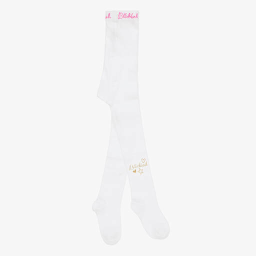 Billieblush-Girls Ivory Logo Tights | Childrensalon Outlet