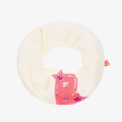 Billieblush-Girls Ivory Sequin Logo Snood | Childrensalon Outlet