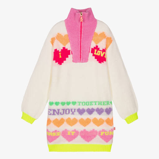 Billieblush-Girls Ivory Turtleneck Sweater Dress | Childrensalon Outlet