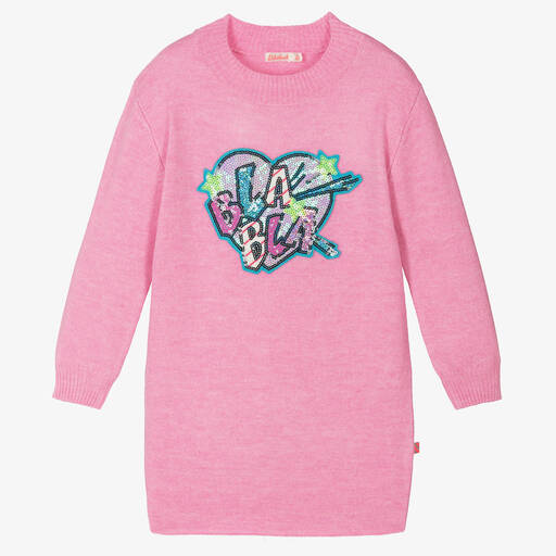 Billieblush-Girls Light Pink Knitted Dress | Childrensalon Outlet