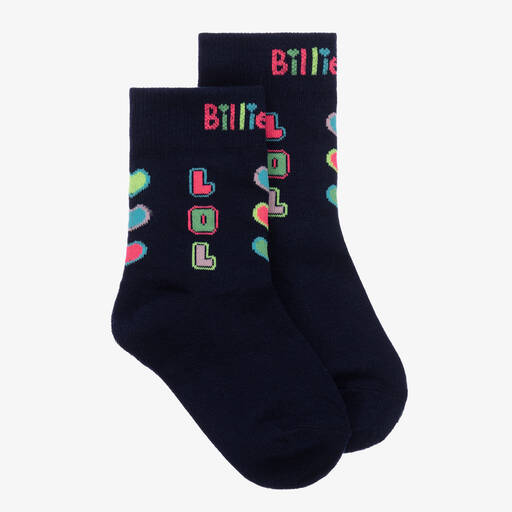 Billieblush-Girls Navy Blue Cotton Socks | Childrensalon Outlet