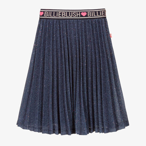 Billieblush-Girls Navy Blue Pleated Skirt | Childrensalon Outlet