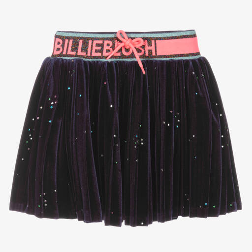 Billieblush-Синяя велюровая юбка для девочек | Childrensalon Outlet