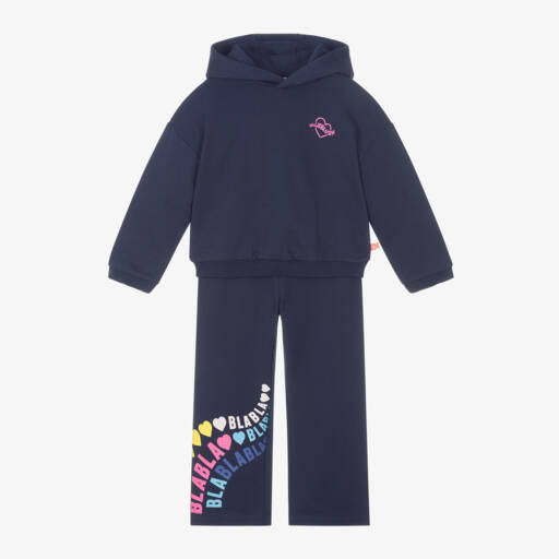 Billieblush-Girls Navy Cotton Hoodie Set | Childrensalon Outlet