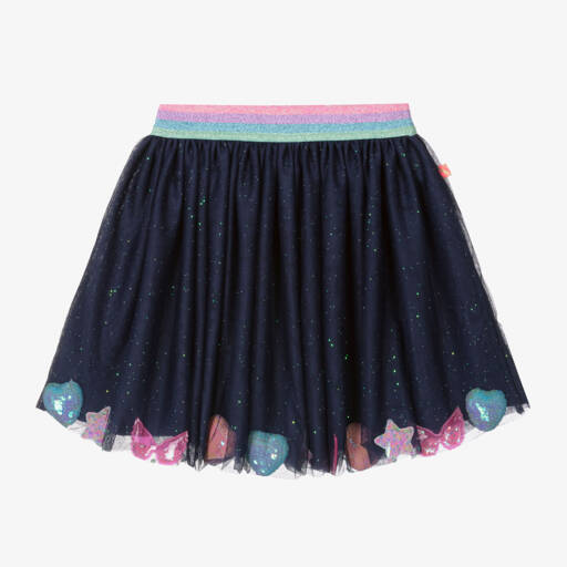 Billieblush-تنورة تول لون كحلي براق | Childrensalon Outlet