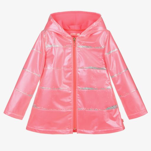 Billieblush-Neonpinker Regenmantel für Mädchen | Childrensalon Outlet