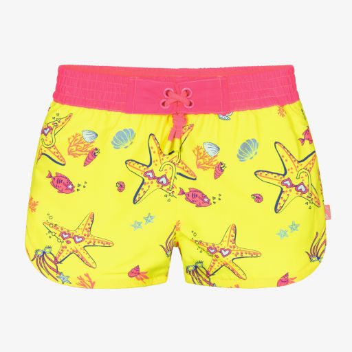 Billieblush-Неоново-желтые шорты-плавки для девочек | Childrensalon Outlet