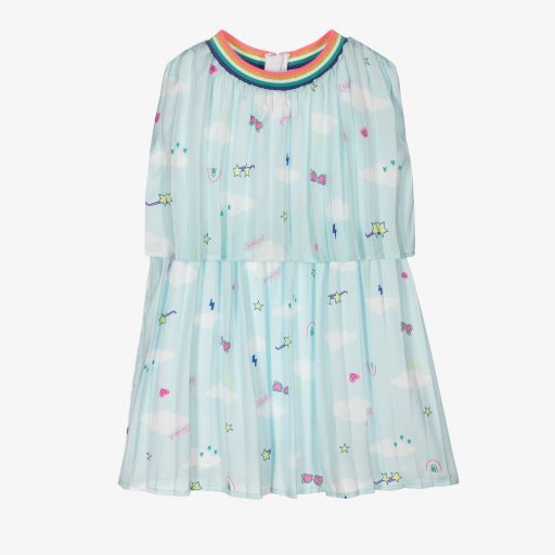 Billieblush-Girls Pale Blue Pleated Dress | Childrensalon Outlet