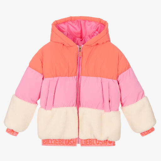 Billieblush-Girls Pink Colourblock Jacket | Childrensalon Outlet